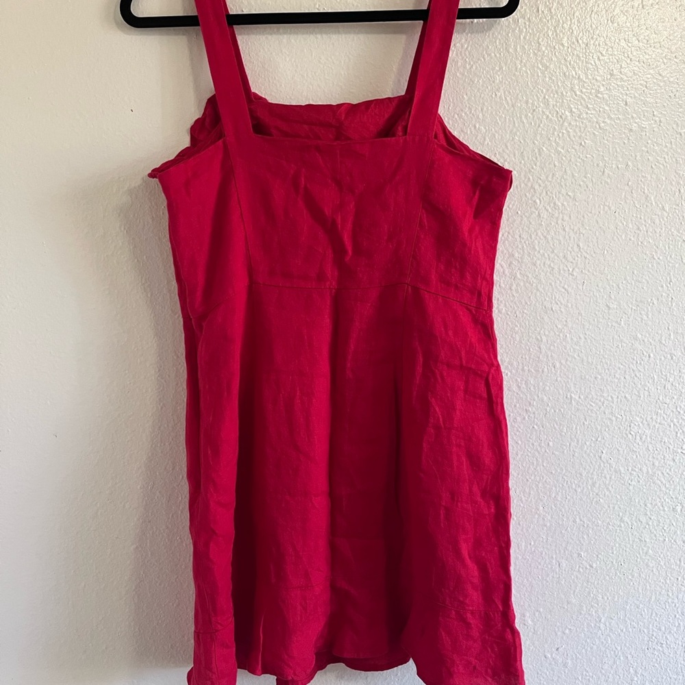 Mango Ruffle linen mini dress size M - Picture 10 of 14